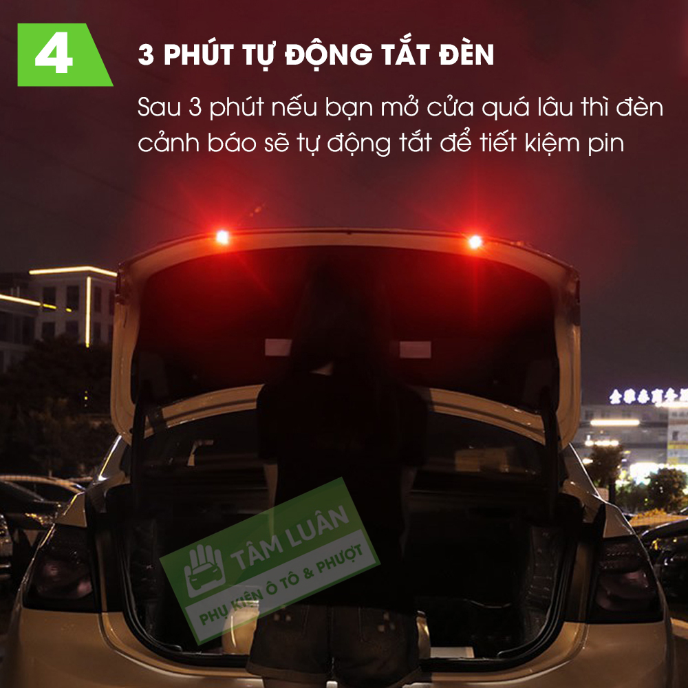 Đèn led cảnh báo mở cửa ô tô chống va chạm, gắn cửa xe TÂM LUÂN Chổi lau tẩm dầu - Hàng chính hãng