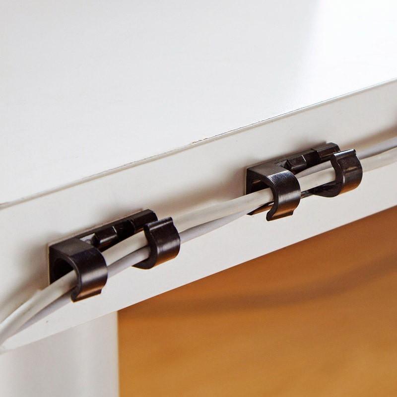 Nẹp Cố Định Dây Điện Kẹp Giữ Cáp Sạc ℍ Nẹp Dây Điện Chống Rối, Dán Tường