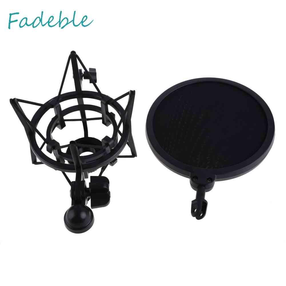 Bộ Giá Đỡ Chống Sốc + Lưới Lọc Cho Micro Chuyên Nghiệp