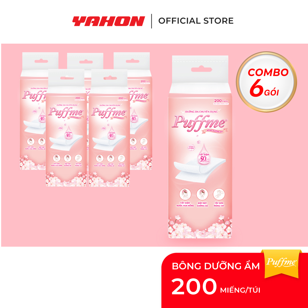 Bông Đắp Toner Dưỡng Da PUFFME Airlaid 200 Miếng/Bao