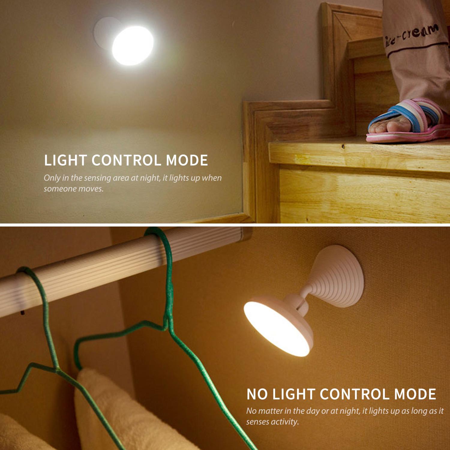Đèn led cảm ứng với miếng dán mặt sau Xoay 360 độ tiết kiệm điện có thể sạc lại
