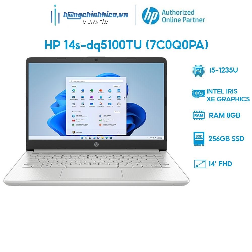 Laptop HP 14s-dq5100TU 7C0Q0PA (i5-1235U | 8GB | 256GB | Intel Iris Xe Graphics | 14' FHD | Win 11) Hàng chính hãng