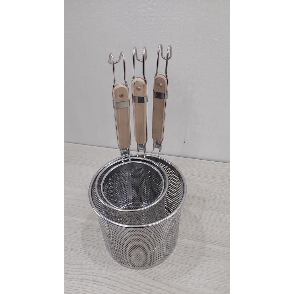 Vợt trụng xương, trụng mỳ, trụng hủ tiếu hình trụ inox nhiều size