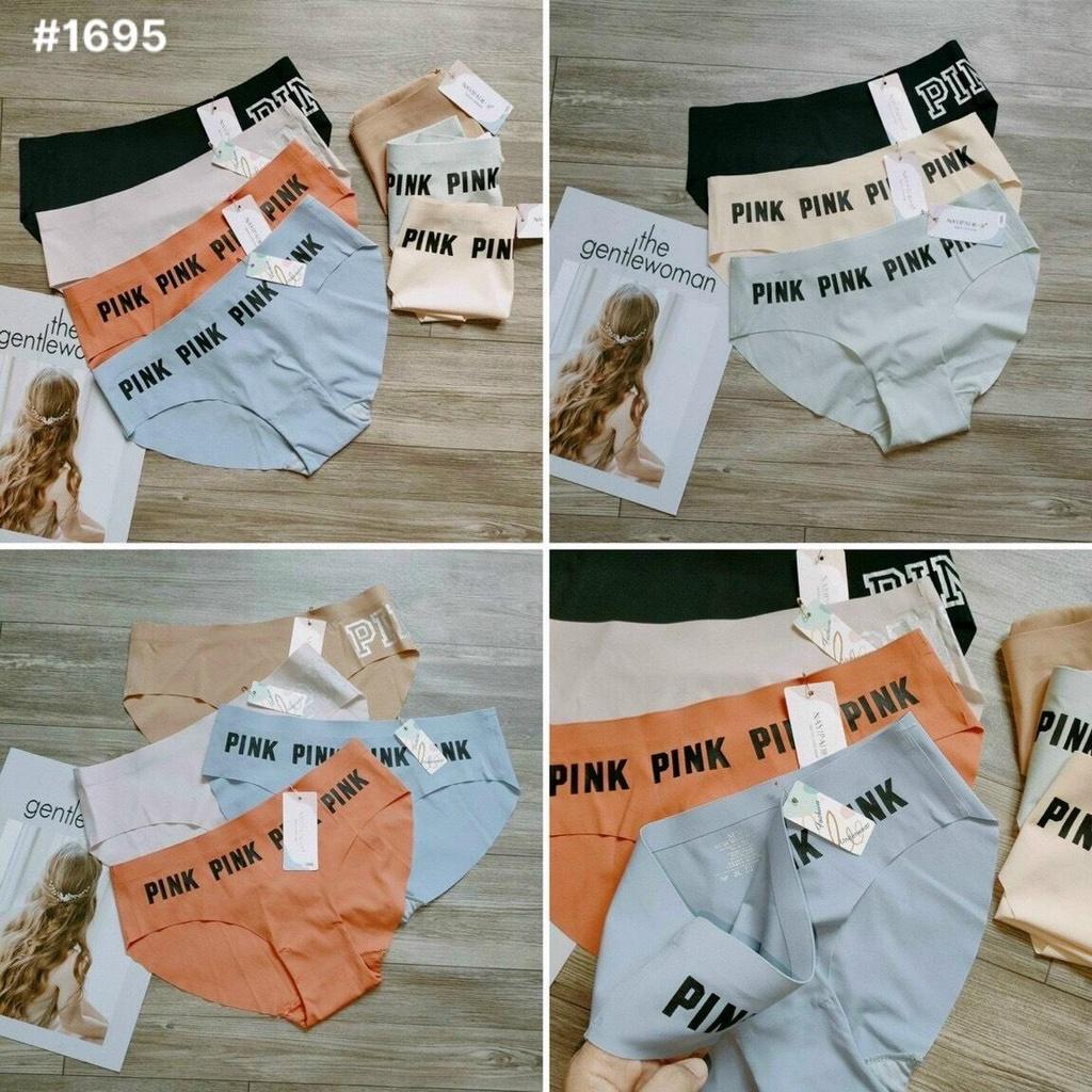 COMBO 10 QUẦN LÓT SU LẠNH PINK KHÔNG ĐƯỜNG MAY