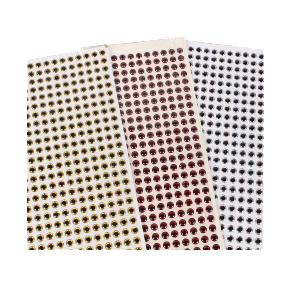 100pcs 6mm Fishing Lure Eyes 3D Holographic Eye Fly Tying Jigs Crafts Red