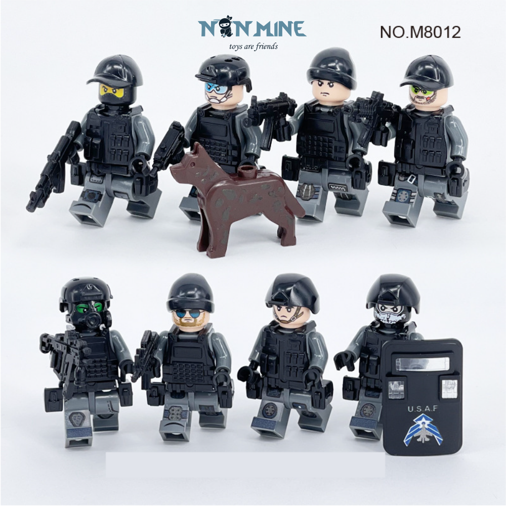 Đồ Chơi Lắp Ráp Minifigures Combo 12 Lính Quân Đội Đặc Nhiệm Không Bao Gồm Máy Bay M8012