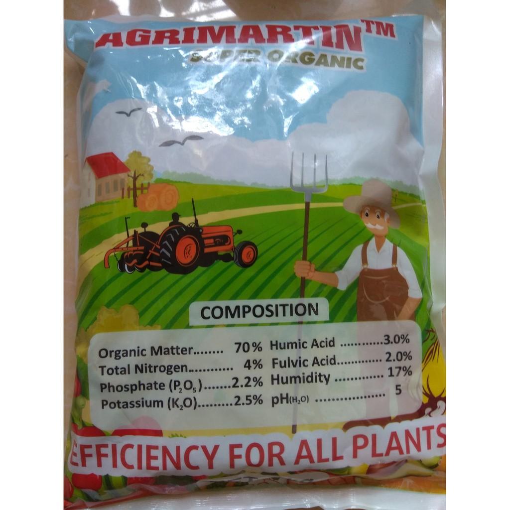 Phân bón hữu cơ AGRIMARTIN SUPER ORGANIC - Gói 1kg