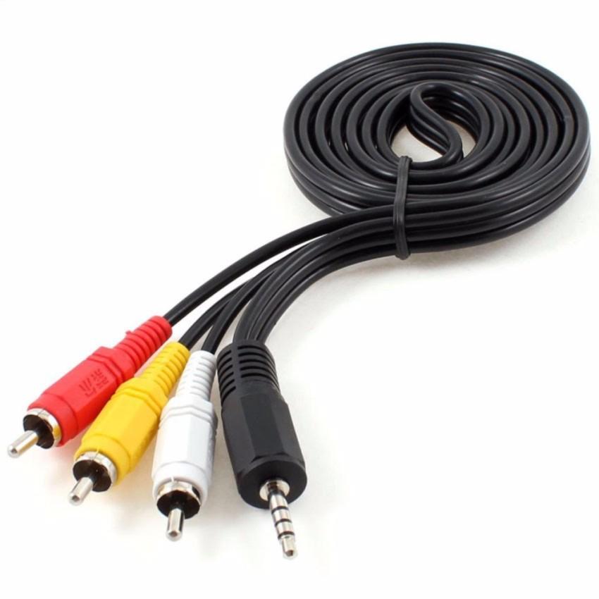 Cáp chuyển từ cổng âm thanh jack 3.5mm sang AV 3 RCA hoa sen