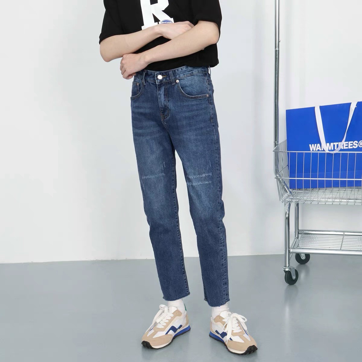 Quần jeans nam ống ôm Onez ,quần jeans New Hot 2 màu đậm nhạt - QJ1