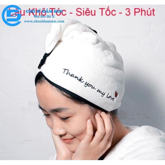 Khăn lau Tóc thần thánh – Khăn quấn đầu làm khô tóc mềm mịn G76-KhanLauToc