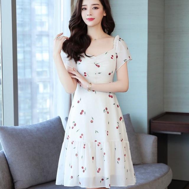Đầm Suông Dài Đỏ In Freesize