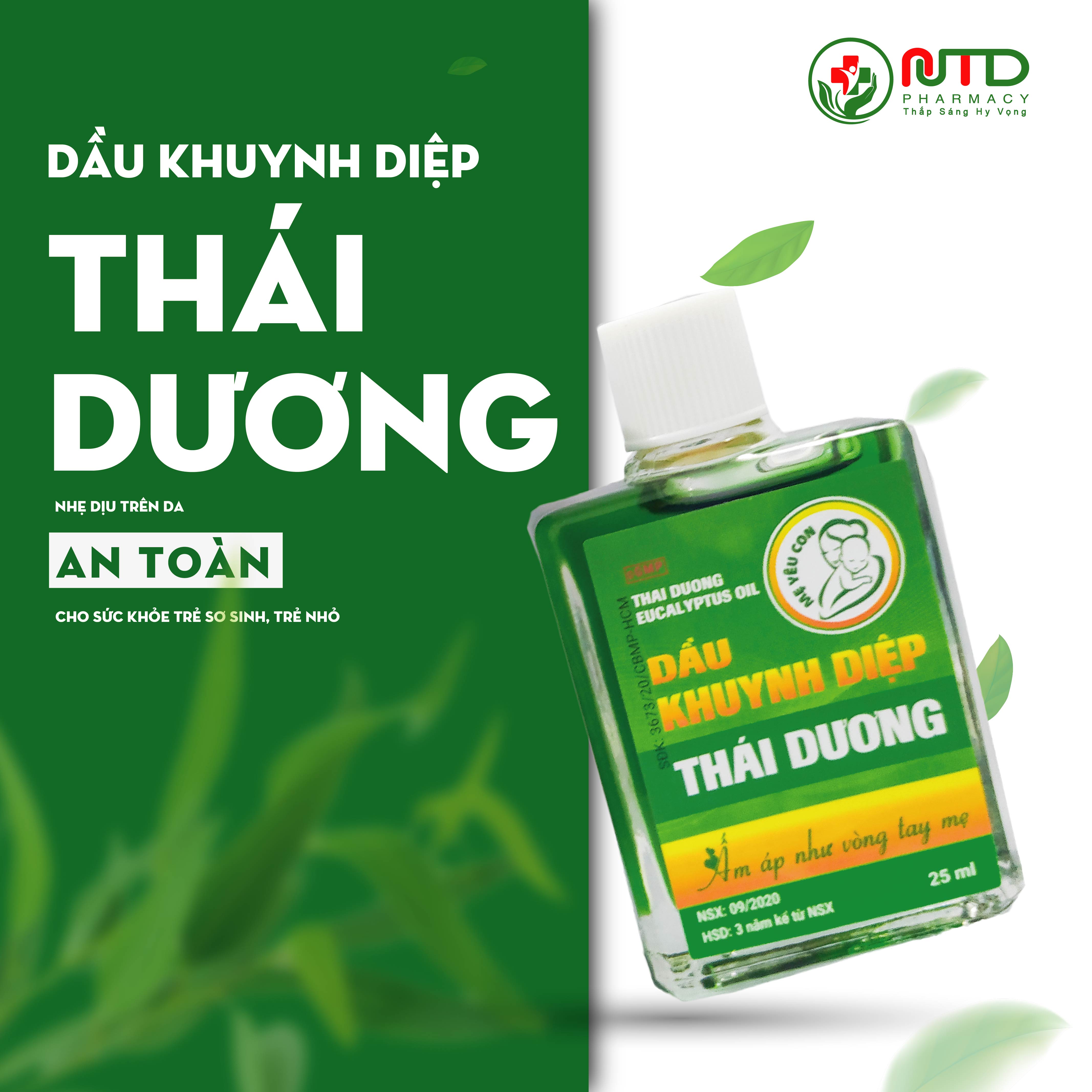 DẦU KHUYNH DIỆP THÁI DƯƠNG - Làm ấm cơ thể và chăm sóc sức khỏe bé