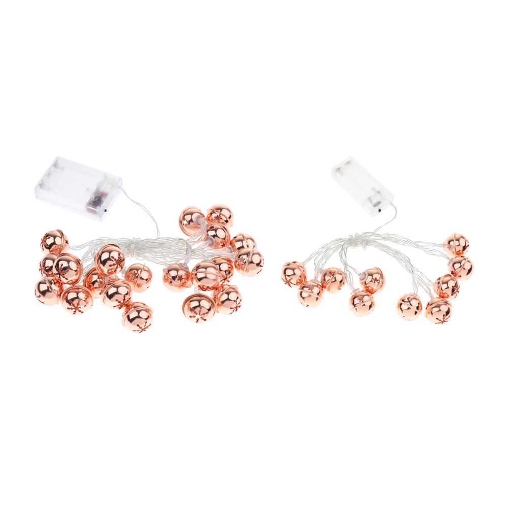 Battery Jingle Bell Decor String Lights Wedding Party Decor