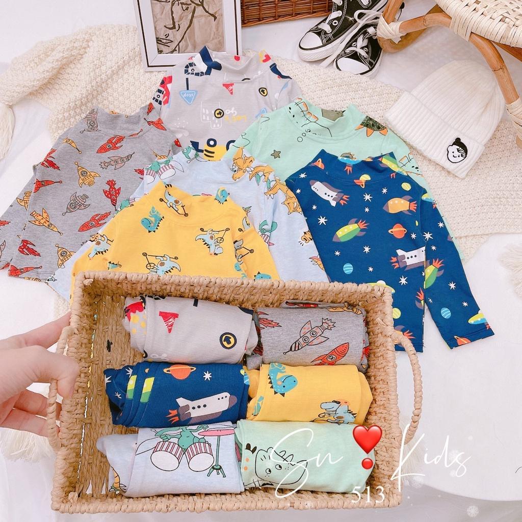 Bộ dài tay cổ lọ cho bé gái 8-20kg