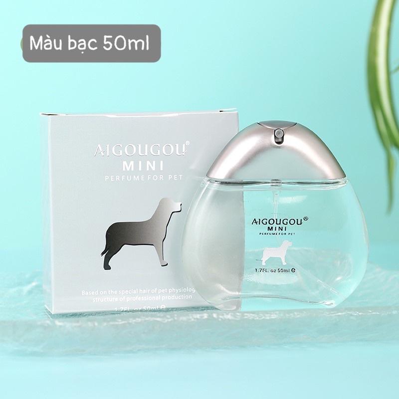 Nước Hoa Khử Mùi Dành Cho Chó Mèo AIGOUGOU Mini 50ml - Có 3 Mùi Thơm Lưu Giữ Hương Thơm 24h