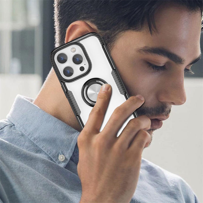 Ốp lưng dành cho iPhone 12 pro max/ 12 trong suốt viền mầu kèm vòng iring