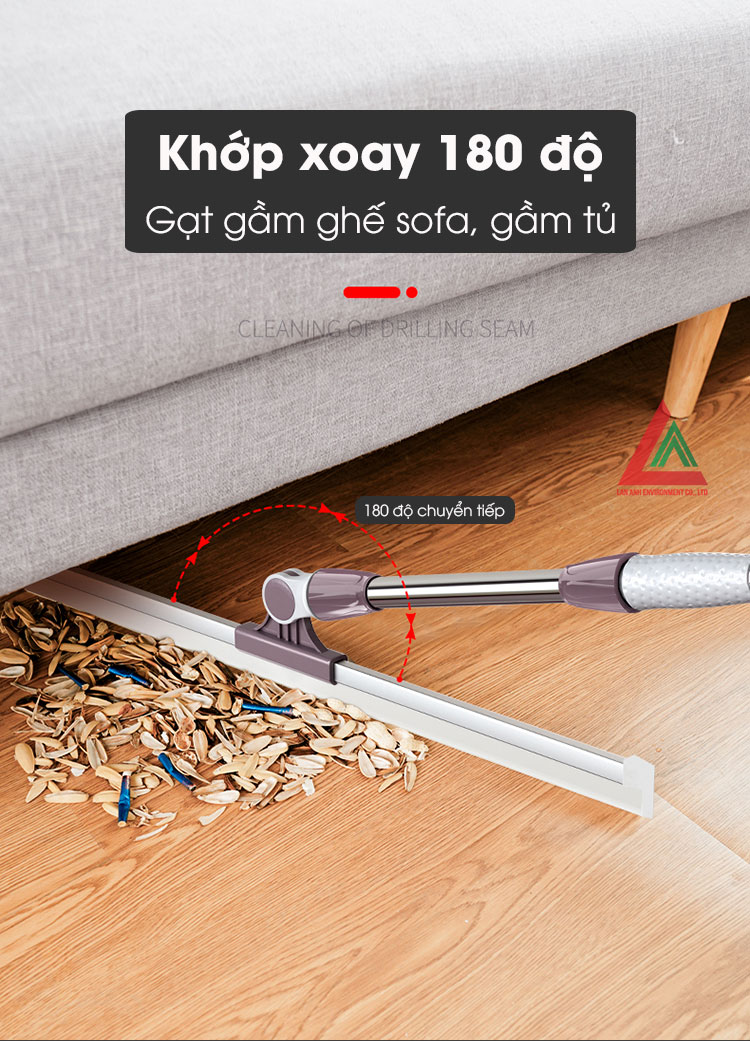 Cây Gạt Nước Sàn Nhà KITIMOP G50, Chổi Gạt Nước Silicon, Cây Quét Đẩy Nước Nhà Tắm, Nhà Vệ Sinh