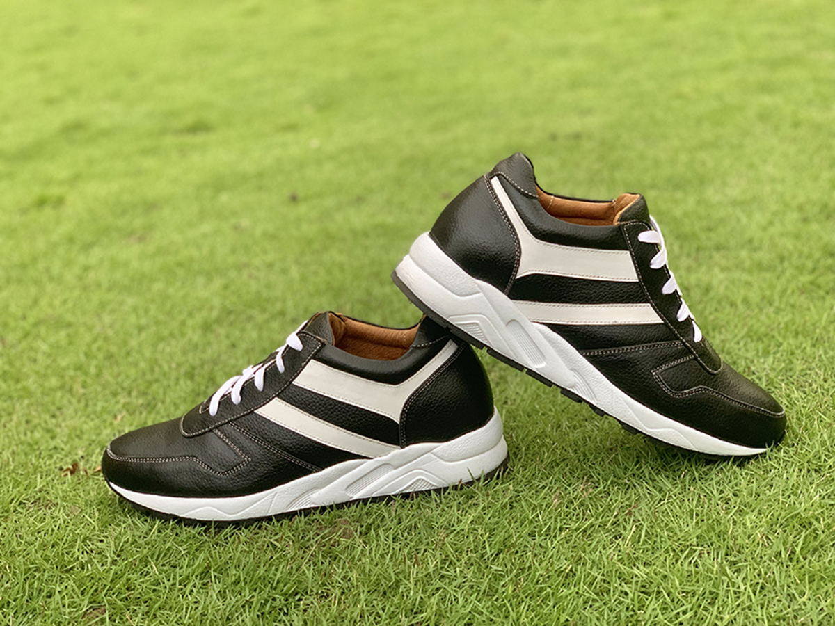 GIÀY CAO NAM SIÊU NHẸ T20 ĐEN TRƠN 7CM