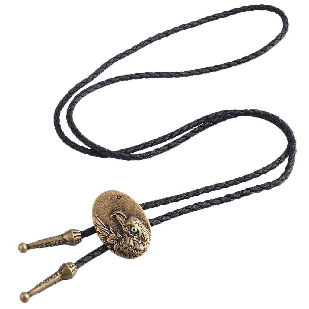 Vintage Style Eagle Pendant Western Cowboy Bolo Tie  Necklace