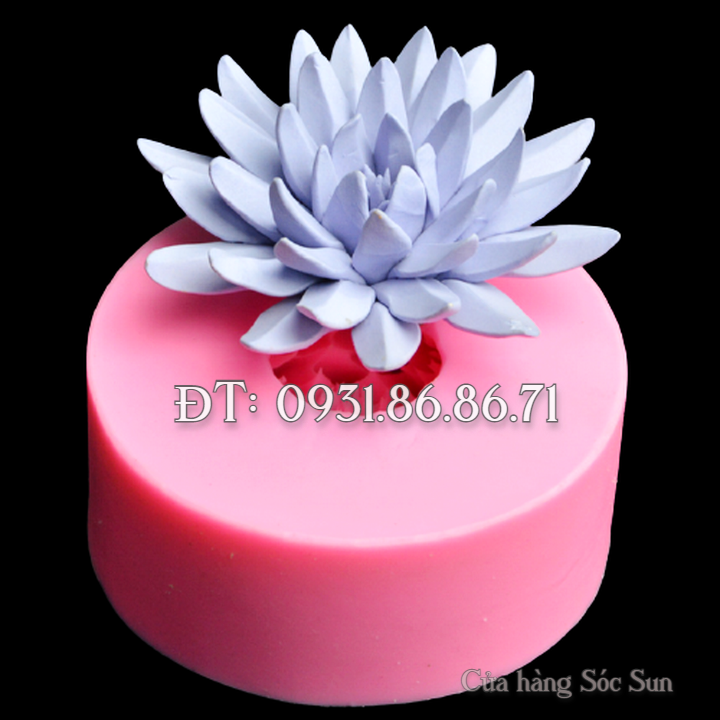 Khuôn silicon hoa súng đại đóa loại 11 cm - Mã số 1462