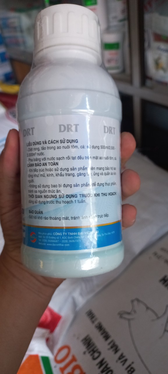 DRT diệt rong tảo ao nuôi cá tôm, trừ tất cả loại rong, chai 500ml