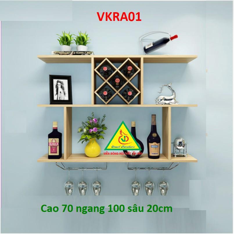 Kệ rượu trang trí treo tường VKRA01A