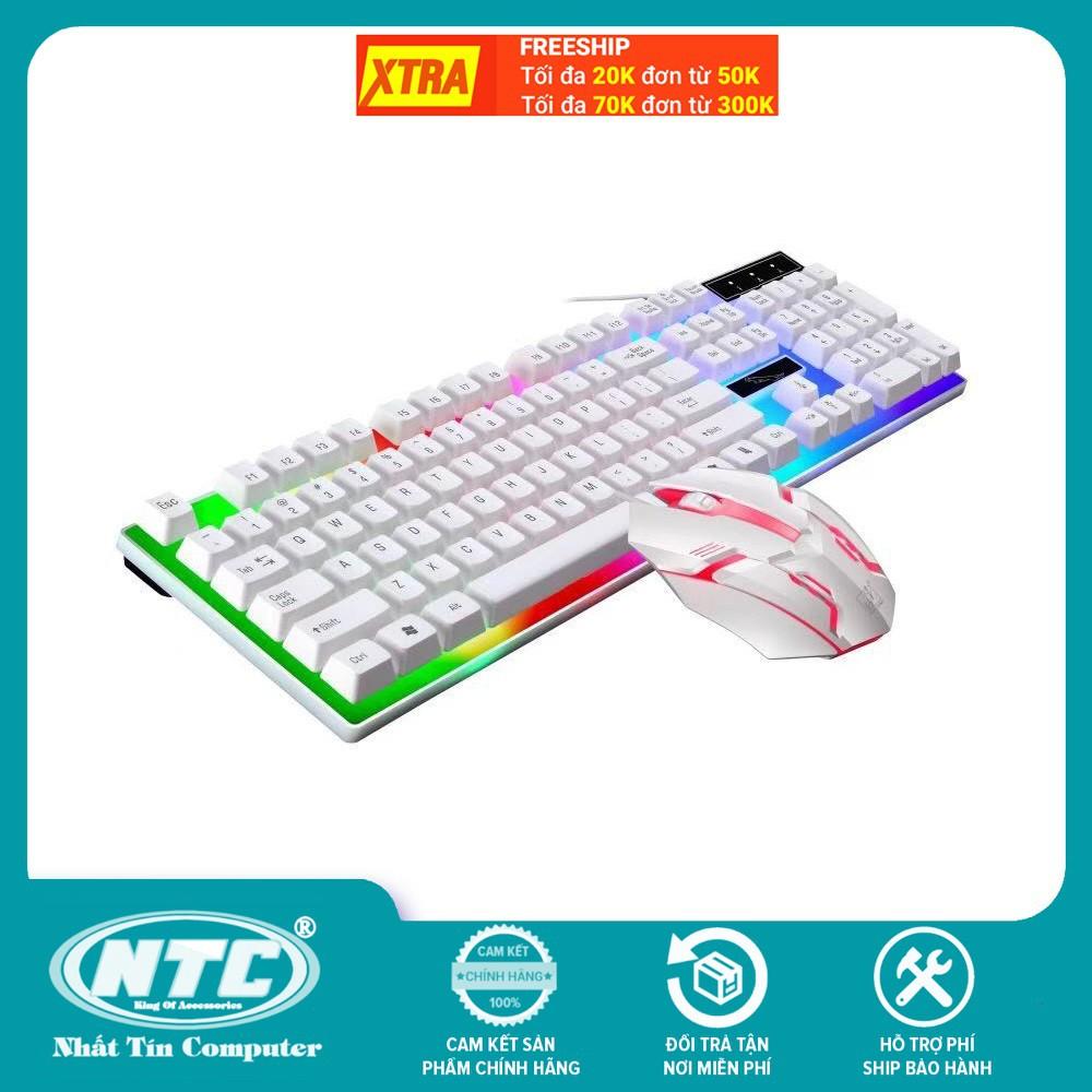 Bộ bàn phím giả cơ và chuột game dành cho game thủ NTC G21B led đa màu