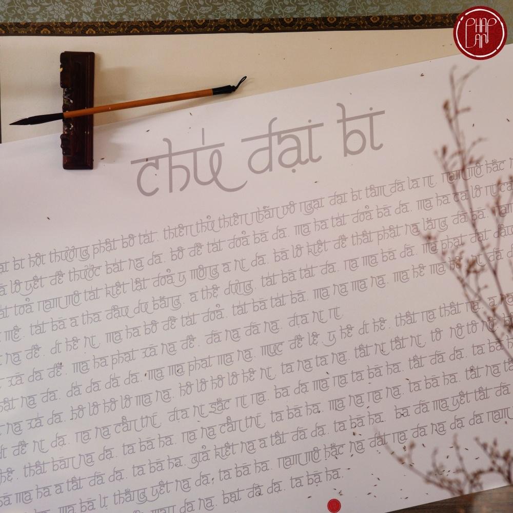 Bản kinh Chú Đại Bi - Font chữ Phạn