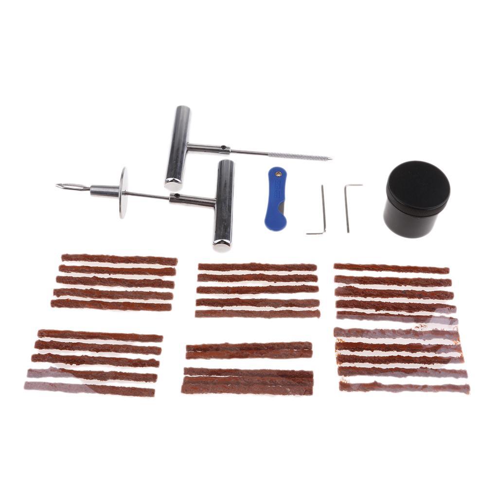 Heavy Duty Tire Repair Kit 36Pc for Car Bike Motorcycle Trailer RV ATV Jeep