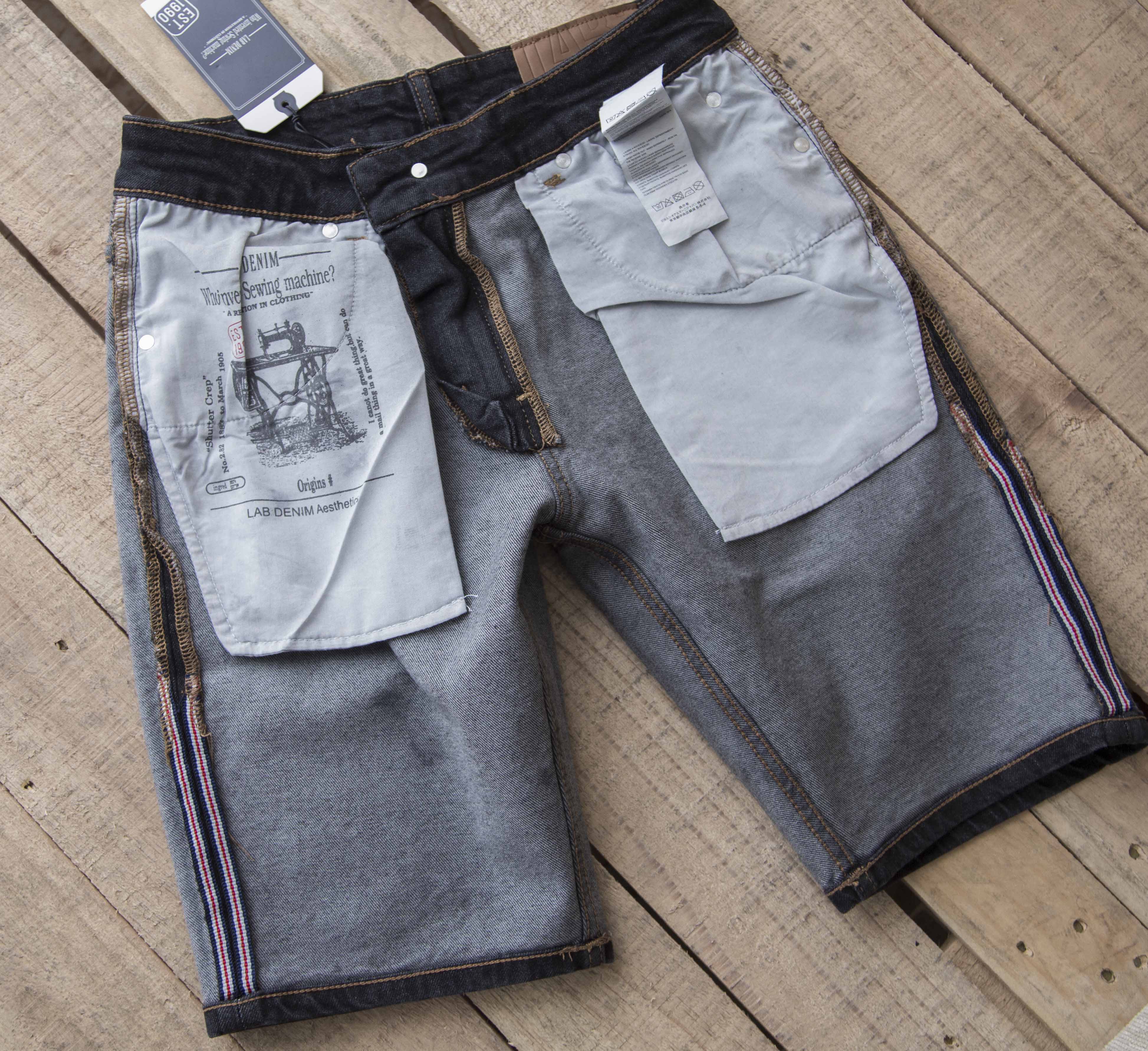 Quần short jean nam indigo cao cấp thương hiệu LAB - S2251