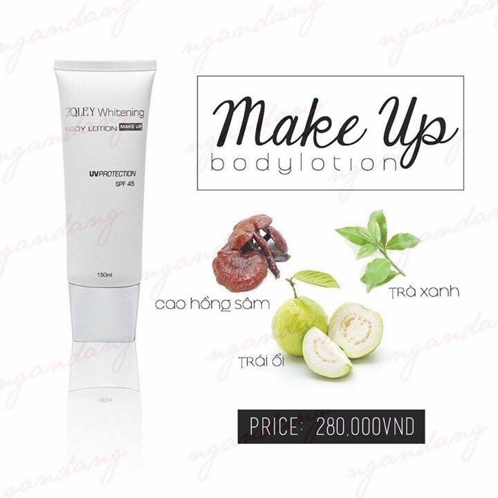 Kem Trang Điểm Trắng Da Cấp Tốc ZOLEY Make Up Body 150ml