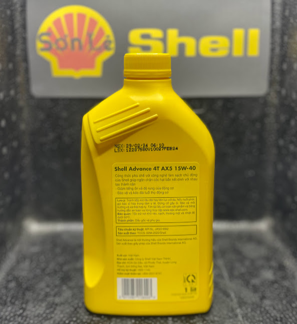 Shell vàng Ax5 1L. Dầu nhớt gốc khoáng cao cấp.