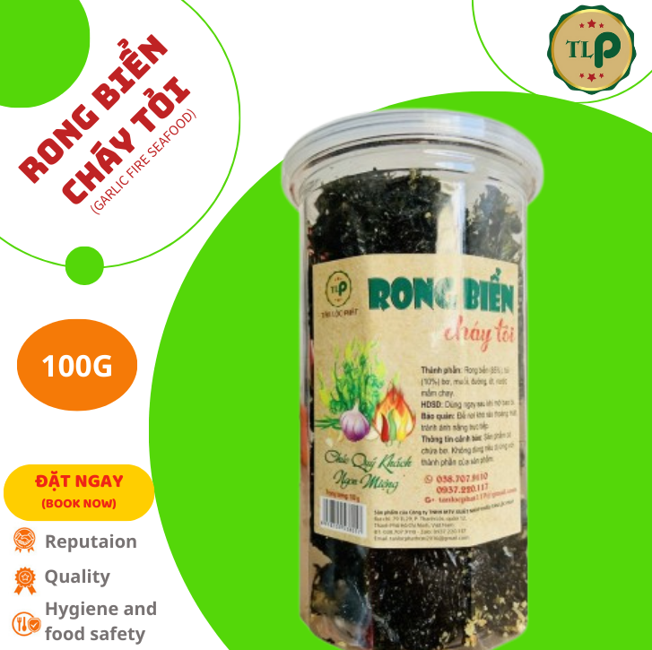 CƠM GẠO LỨT RONG BIỂN HŨ 250G VÀ RONG BIỂN CHÁY TỎI HŨ 100G TÂN LỘC PHÁT