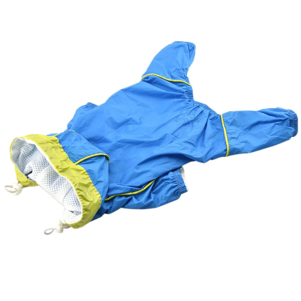 Small Medium Large Pet Dog Cat Four-Legs Raincoat Waterproof with Hood Rain Cover Jackets Coats Rainwear