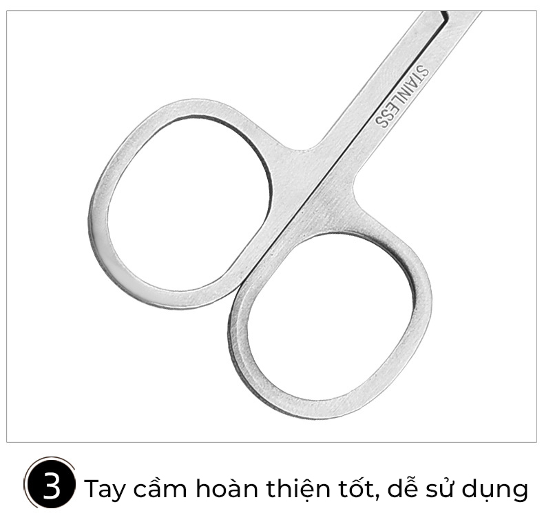 Kéo cắt tỉa lông mũi đầu tròn An Toàn, Thép Không Gỉ Cao Cấp, Thiết Kế Nhỏ - Gọn - Nhẹ - An toàn
