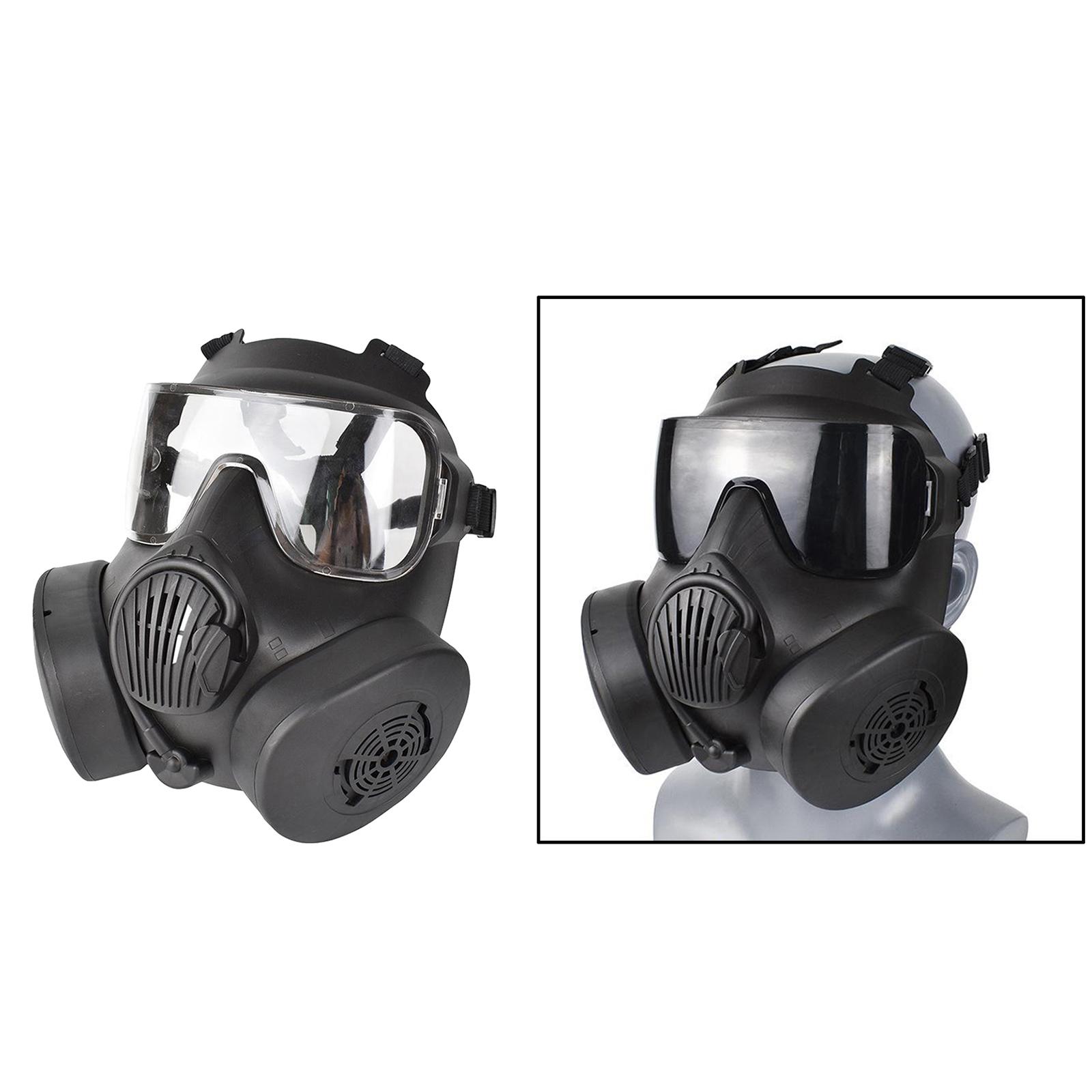 Protective Mask, Safety Full Face Eye Protection Dummy Toxic Gas Mask with Adjustable Strap for BB Gun CS Cosplay Costume Halloween