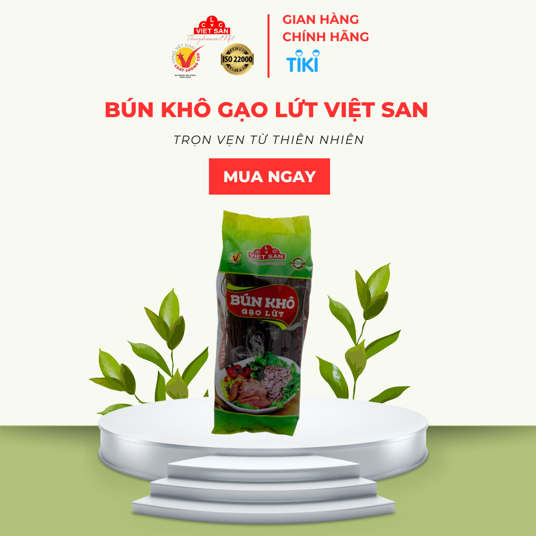 Bún Khô Gạo Lứt Việt San Hỗ Trợ Giảm Cân 300g