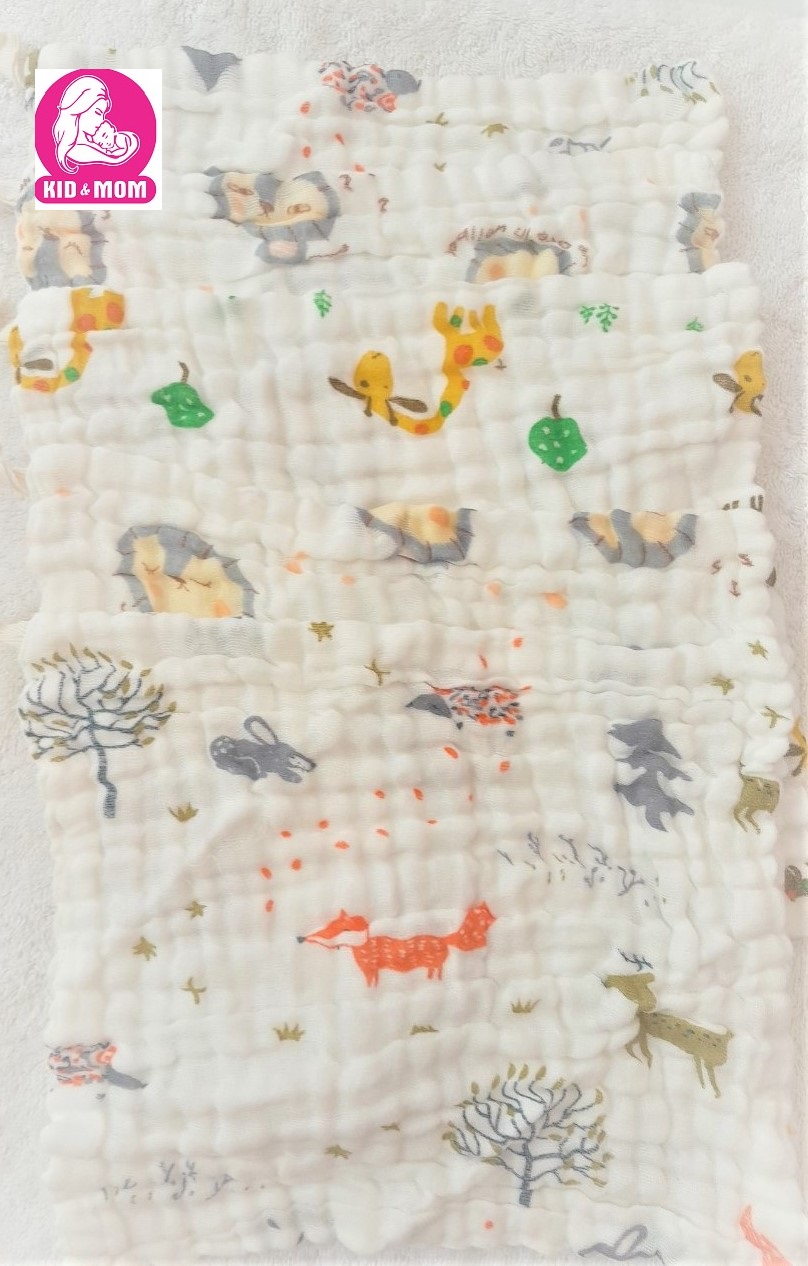 Set 5 Khăn Killuta mềm mịn chất đẹp bo viền Kèm Túi Zip