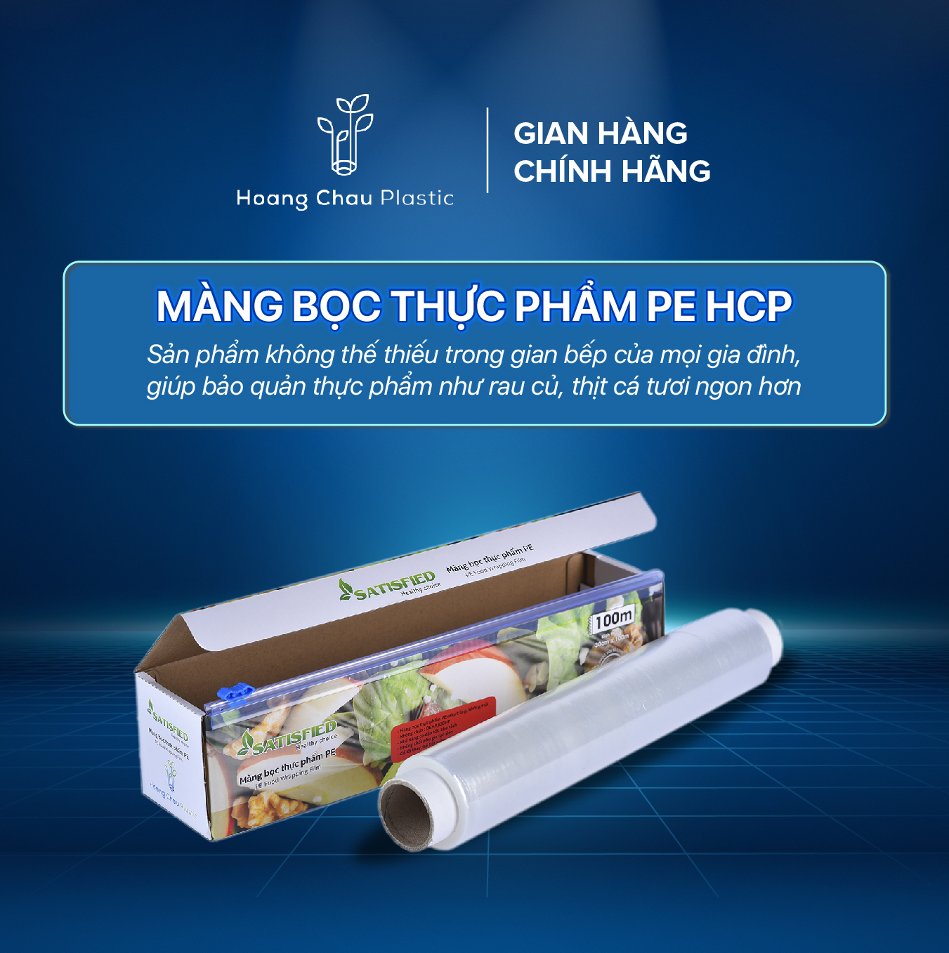 Combo 2 Lõi Màng Bọc Thực Phẩm PE SATIS 30cm x 100m Không Chứa Chất Phụ Gia Gây Hại Sức Khỏe Dùng Được Cho Lò Vi Sóng