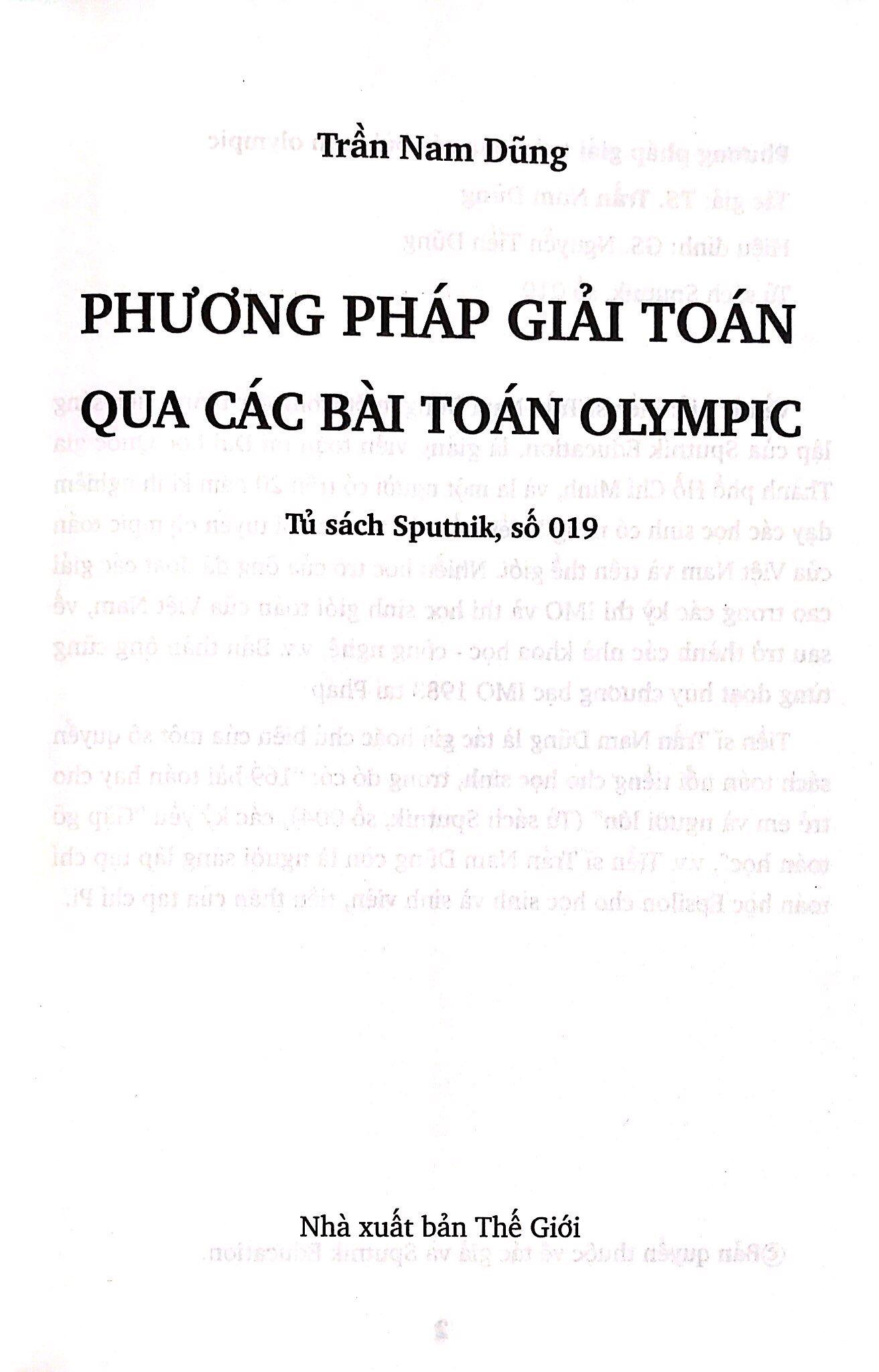 Phương Pháp Giải Toán Qua Các Bài Toán Olympic (Tái Bản 2023)