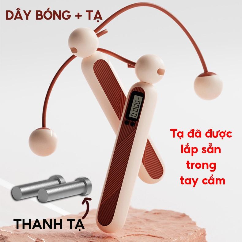 Dây Nhảy Không Dây, Có Bóng Đếm Số Thể Lực Đàn Hồi 2.9m Hỗ Trợ Luyện Tập Thể Dục Tại Nhà