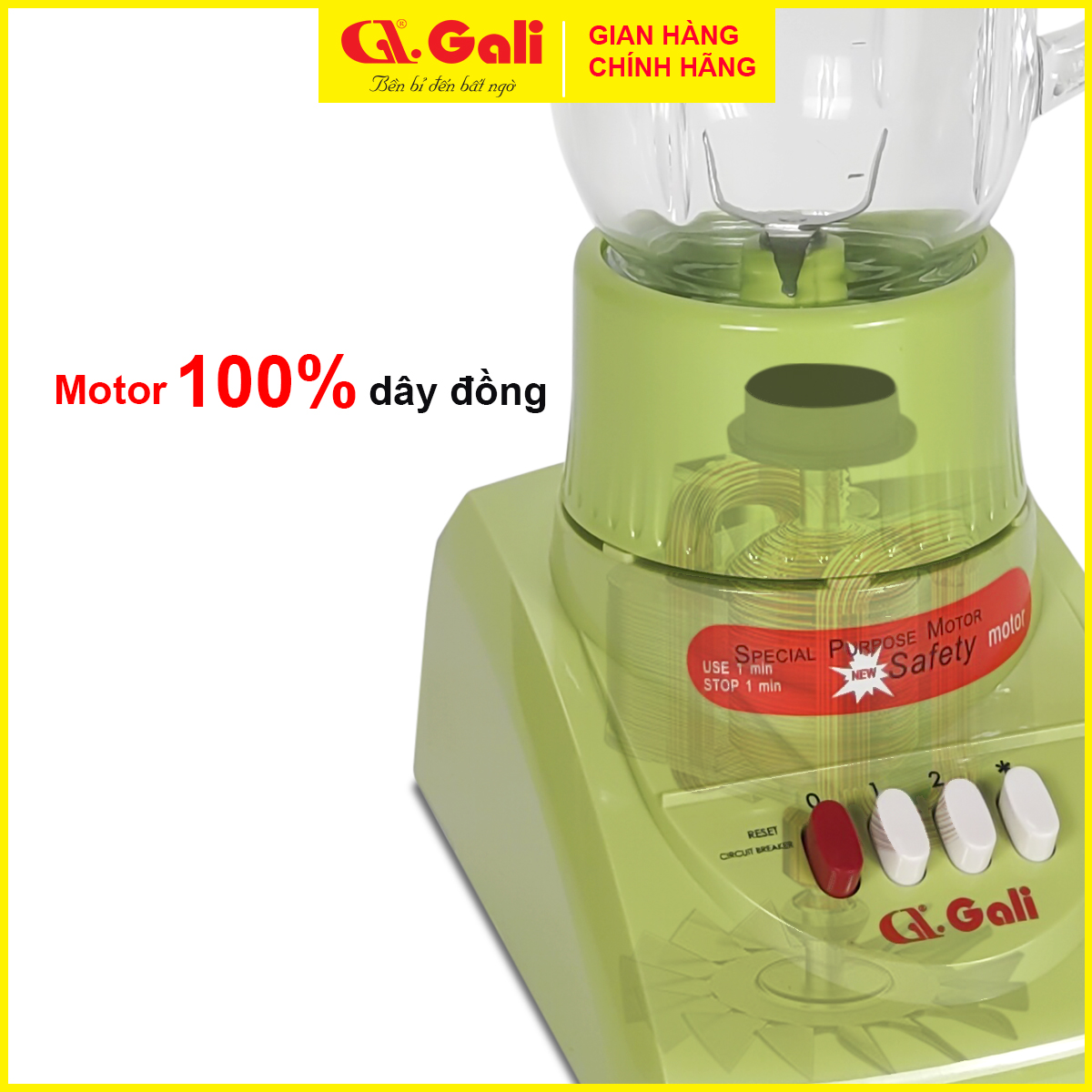 Máy xay sinh tố đa năng Gali 3in1, 400w, xay các loại rau củ quả, xay thịt tôm cá, xay sữa hạt, xay hành tiêu tỏi ớt, hàng chính hãng 100%, bảo hành 12 tháng Gali