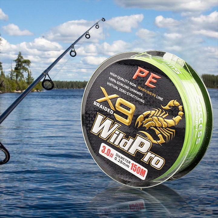 Dây dù câu cá PE Lure X9 WildPro dài 150m - dây dù Câu Cá Nhật Bản - Dây dù Câu Cá Siêu Bền, dây câu