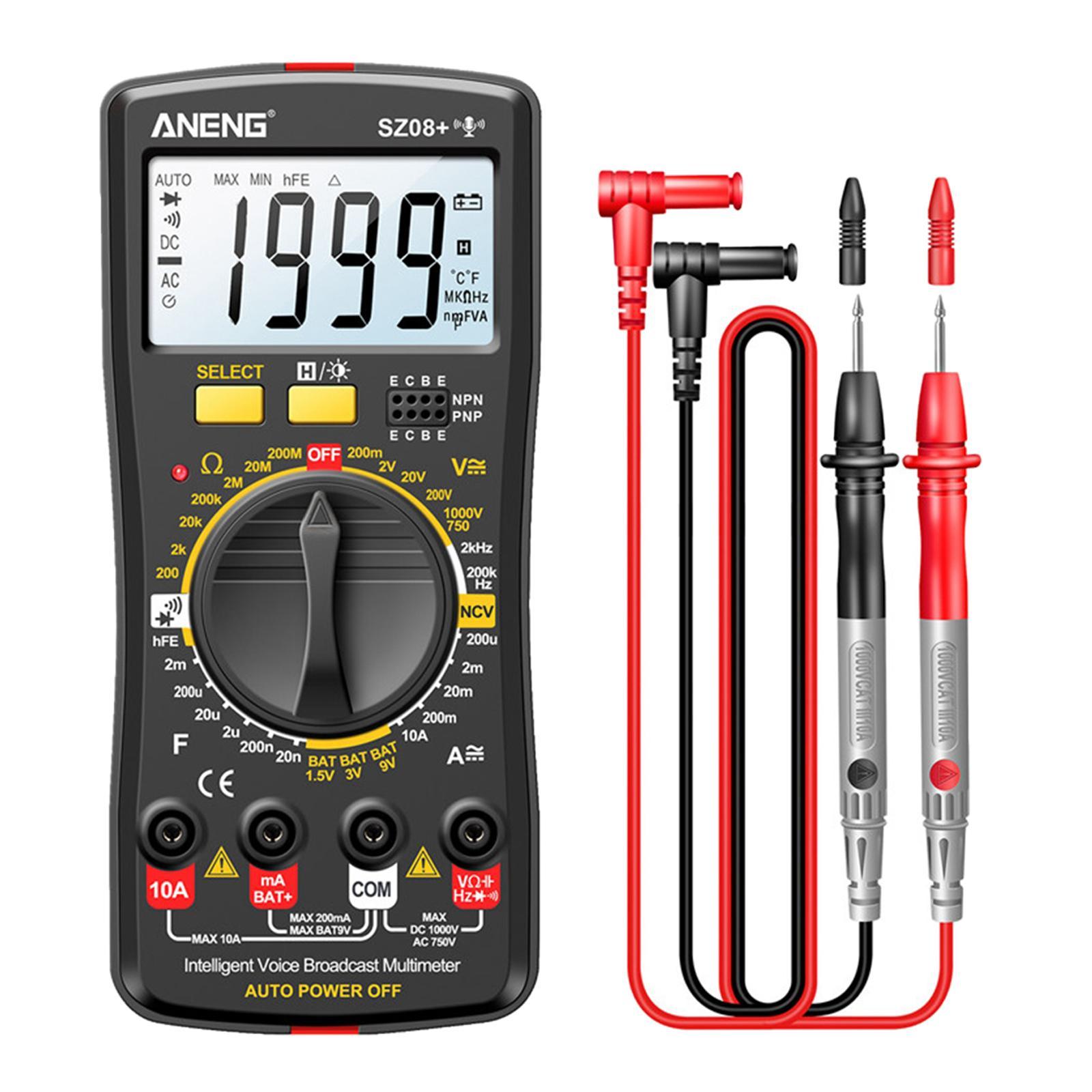 Digital Multimeter Meter Test Handheld Digital Meter Back Light for DC Current  Test