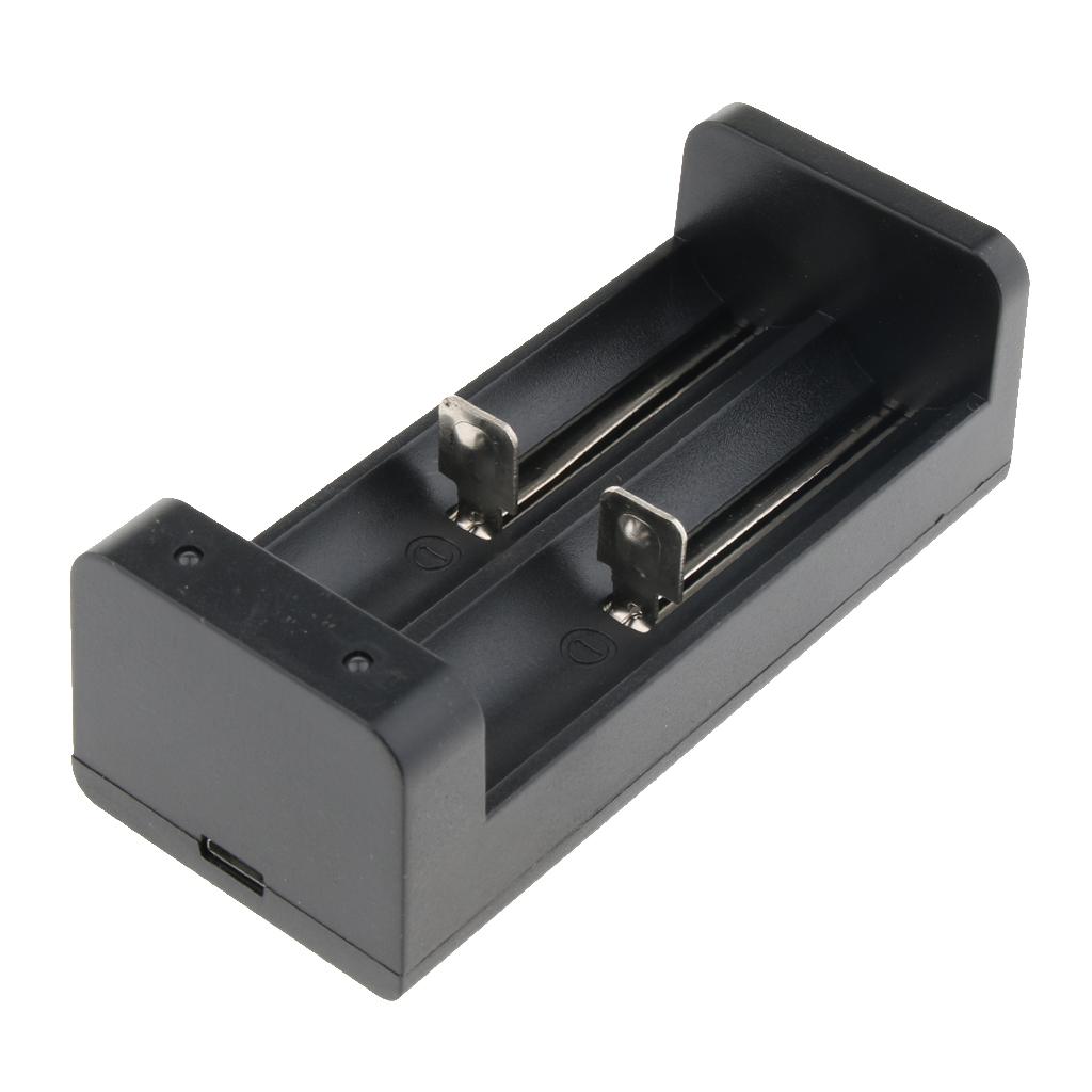 Dual Slots Battery Charger Charging Dock for Lithium 18650 26650 18350 16340