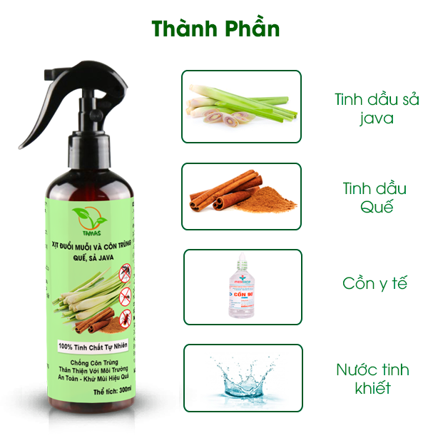 Bộ 2 chai xịt phòng thơm lâu chai 300ml, thành phần tự nhiên an toàn, giúp khử mùi, đuổi côn trùng, thư giãn, ngủ ngon