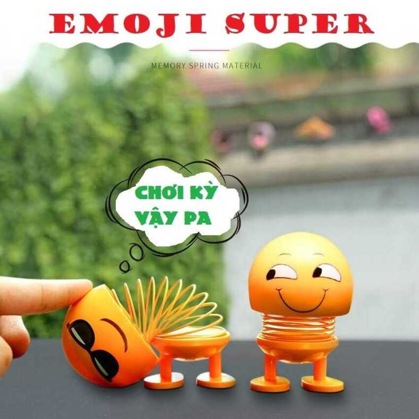 Combo 10 Thú Nhún Lò Xo Emoji Trang Trí - 10 Mẫu Ngẫu Nhiên Khác Nhau