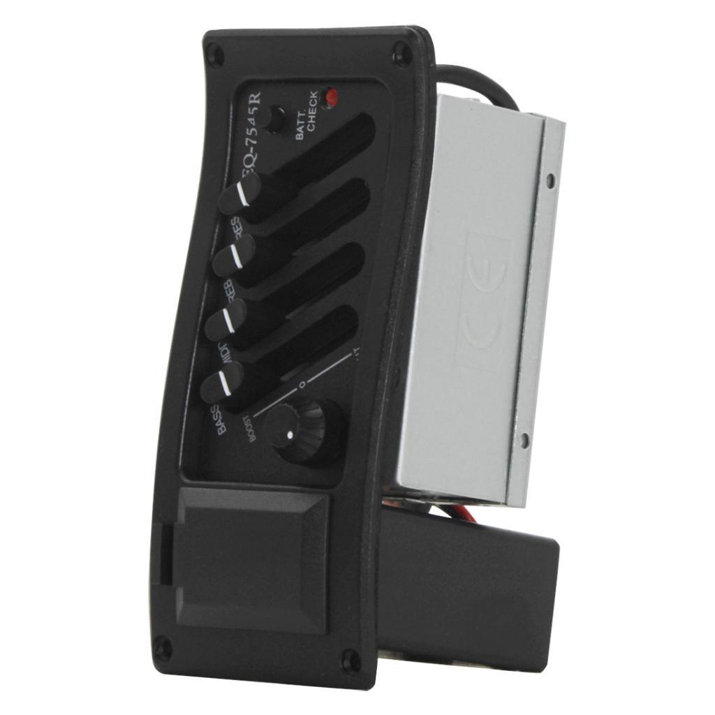 4 Band EQ Guitar Preamp Equalizer For Acoustic Folk Classical Guitar