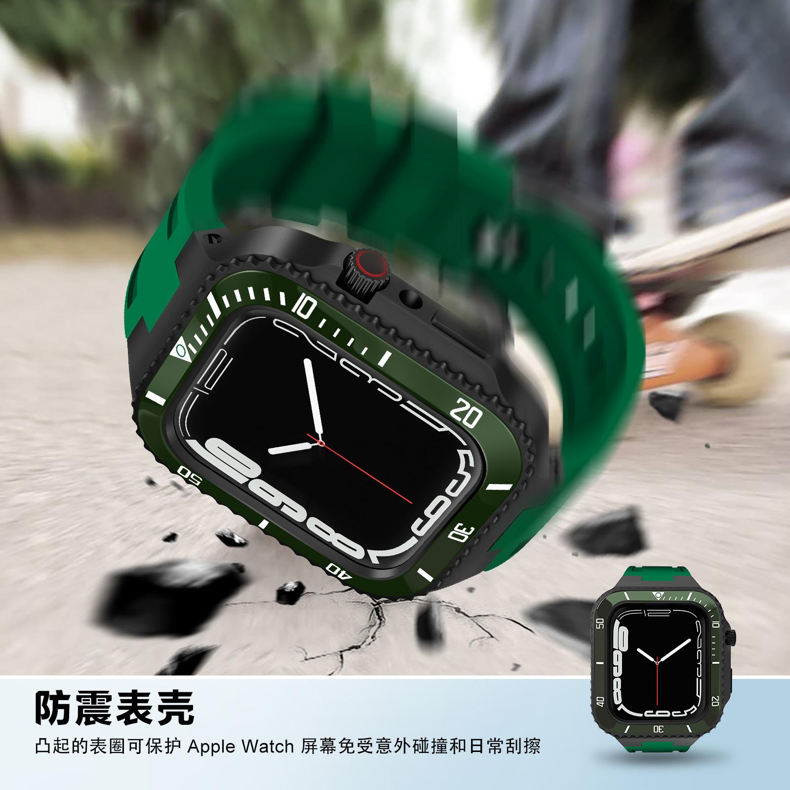 Vỏ Apple Watch Hualimei giá thấp nhất cho dòng iWatch 44/45mm Vỏ bảo vệ dây đeo S8 tích hợp vỏ sửa đổi