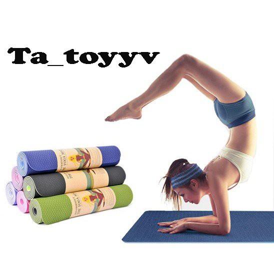 Thảm tập YOGA Chống trượt, Thảm tập GYM tại nhà tập thể dục. Chất liệu tpe 2 lớp chống trơn tuyệt đối